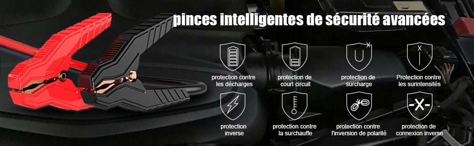 Pinces de démarrage du booster de batterie Jumtop 24V