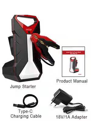 Contenu de l'emballage du booster de batterie Jumtop 24V