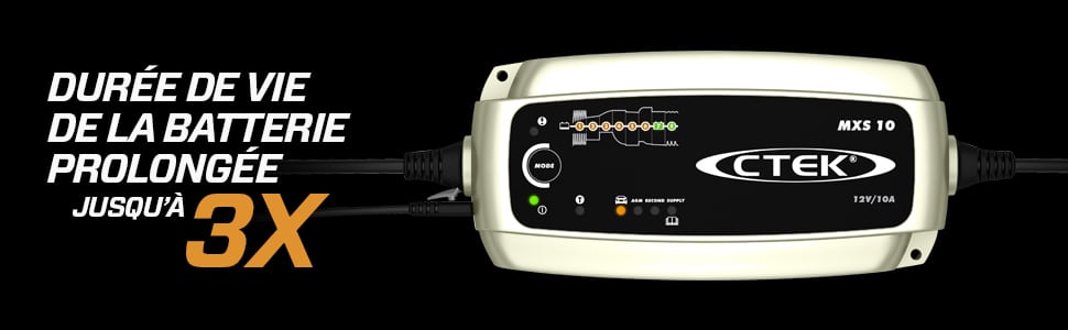Le chargeur de batterie CTEK MXS 10 prolonge la durée de vie de votre batterie
