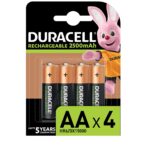 Les piles rechargeables Duracell, 2500mAh