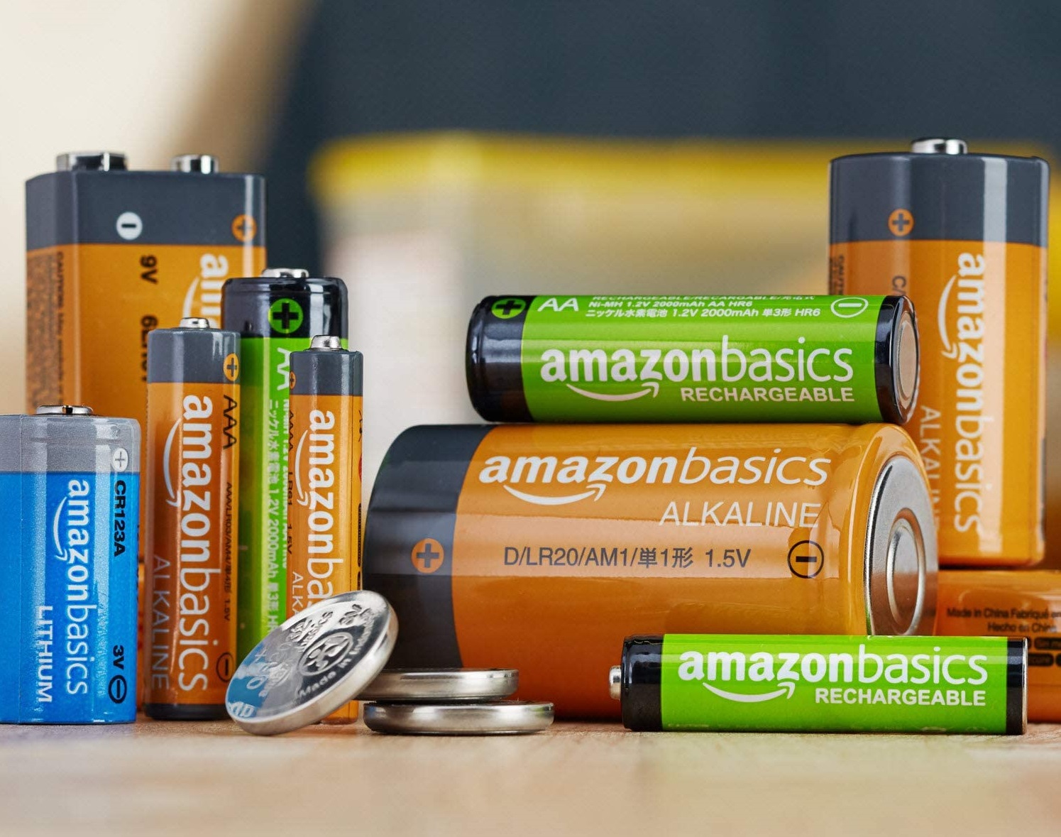 Tous les formats des piles rechargeables proposés par AmazonBasics