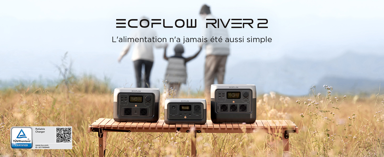 Station électrique EF ECOFLOW RIVER 2 idéale pour le camping et les activités en plein air