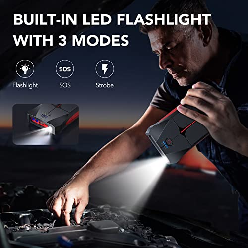 Lampe LED intégrée du Booster Batterie FLYLINKTECH avec modes SOS