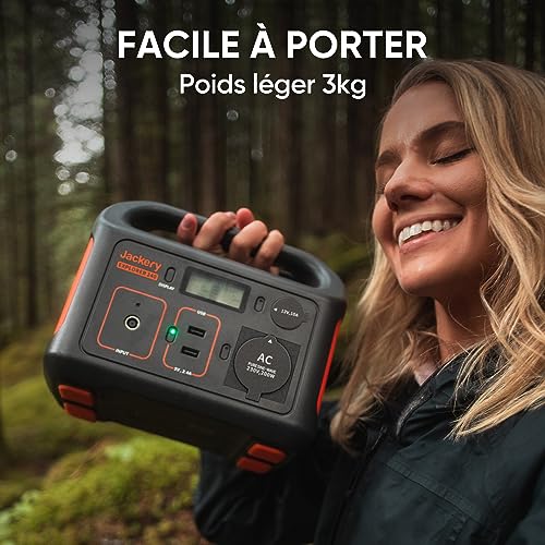 Générateur Jackery Explorer 240 facile à porter avec un poids de 3 kg