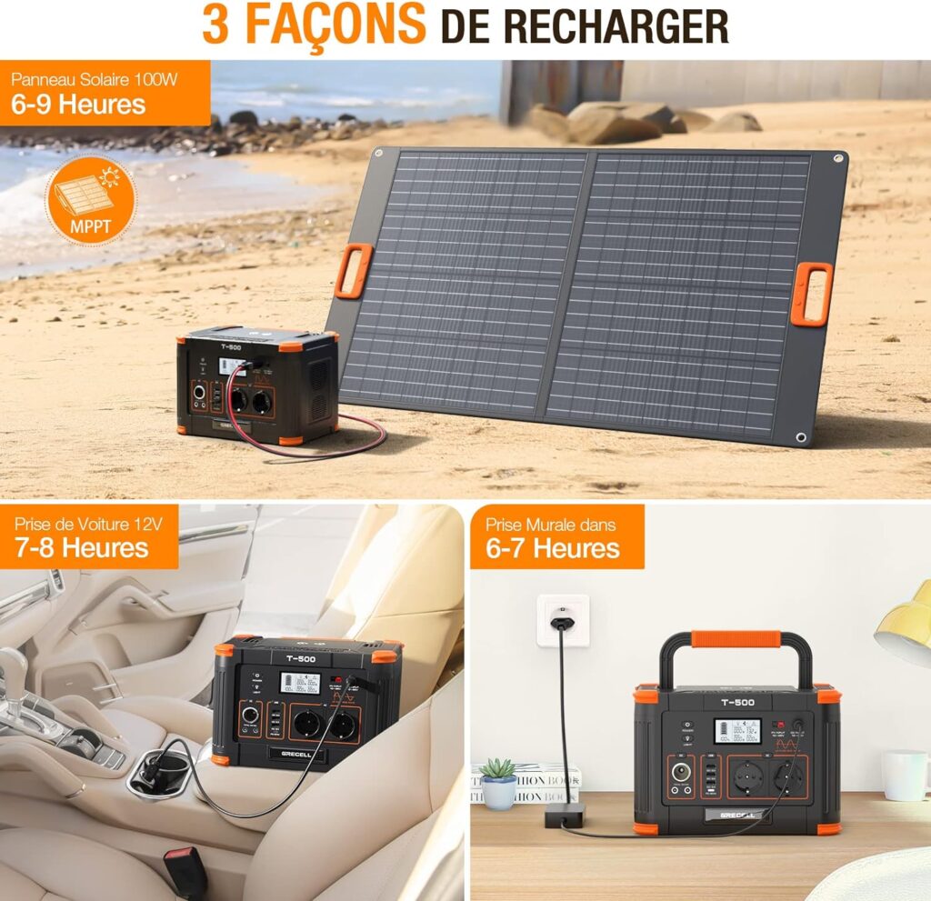 Recharger Générateur GRECELL 500W