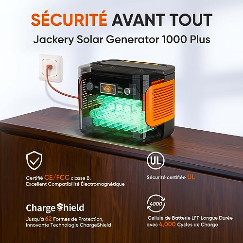 Caractéristiques de sécurité du générateur solaire Jackery 1000 Plus