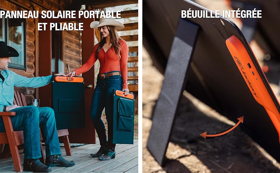 Facilité de transport du panneau solaire pliable Jackery
