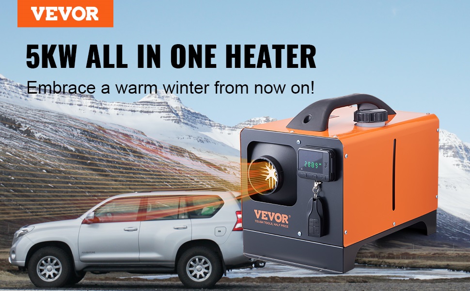 Chauffage diesel tout-en-un 5kW VEVOR pour l'hiver