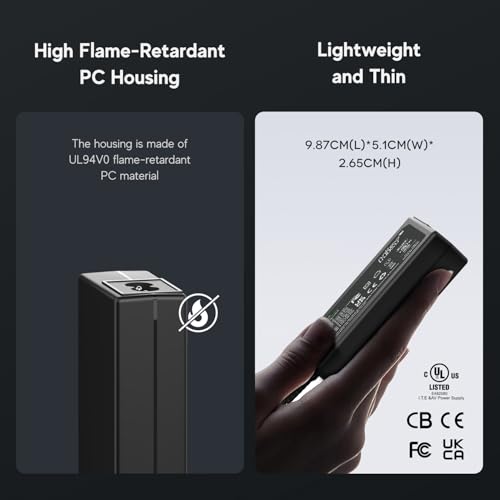 Chargeur HKY avec boîtier PC ignifuge UL94V0 et certifications CE FCC dimension compacte