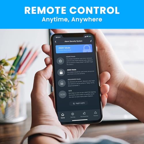 Application Smart Life sur smartphone pour contrôle alarme AGSHOME à distance modes et notifications