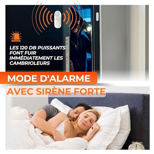 Démonstration sirène 120dB alarme tiiwee avec ondes sonores et mode nuit silencieux