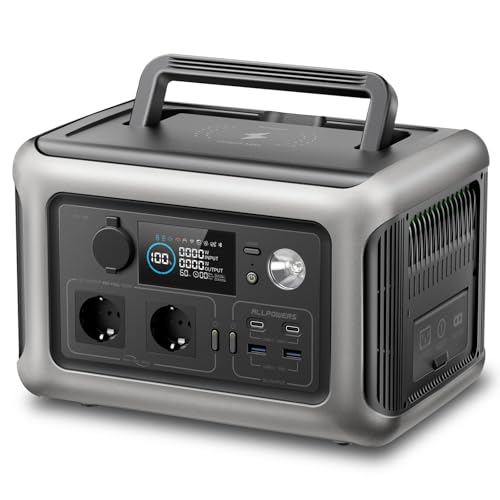 Station électrique portable ALLPOWERS R600 299Wh avec écran LCD et poignée de transport
