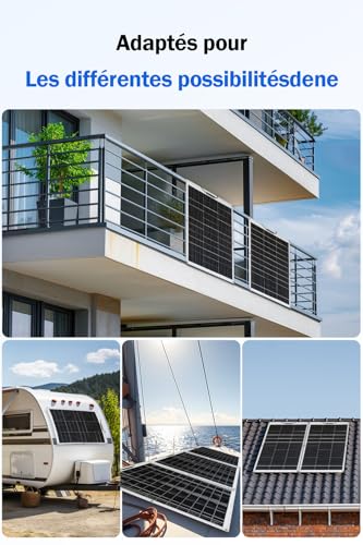 Installation panneau solaire flexible sur camping-car balcon et toiture adaptabilité surfaces courbes
