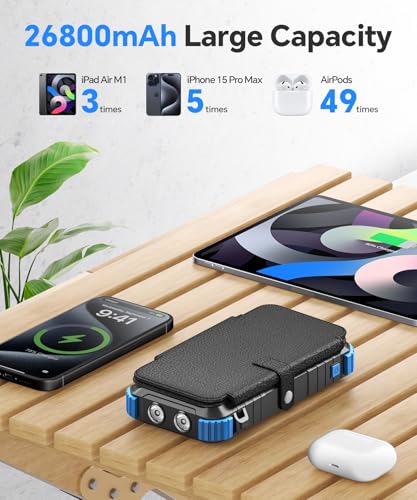 Batterie externe 26800mAh chargeant simultanément iPad iPhone et AirPods avec affichage charge