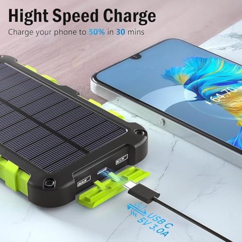 Charge rapide smartphone 50% en 30 minutes avec indicateur USB-C 5V 3A