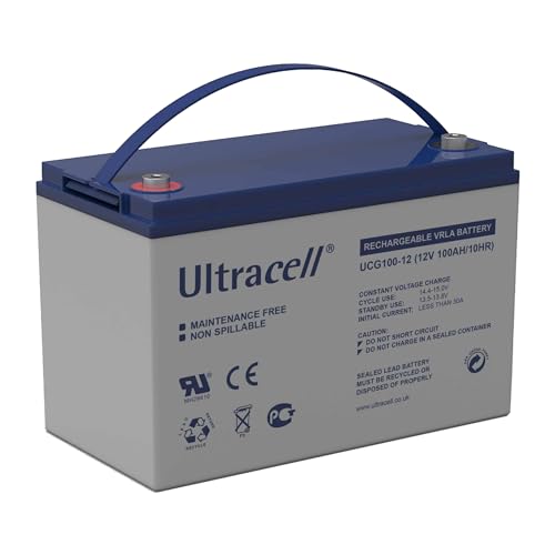 Batterie Ultracell UCG100-12 gel 100Ah 12V avec poignée bleue pour décharge profonde