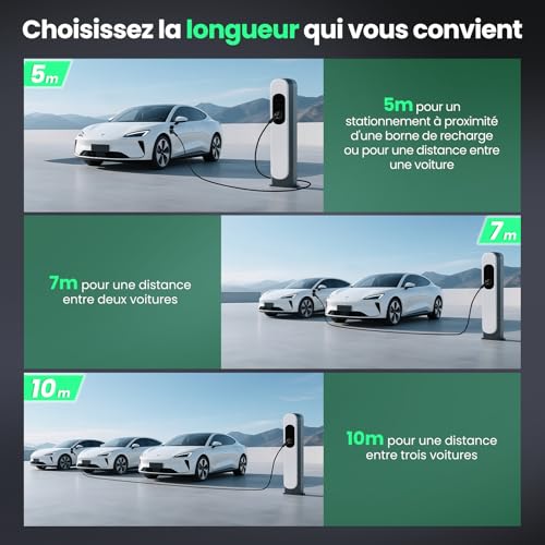 Choix longueur câble 5m 7m 10m selon distance stationnement entre véhicules