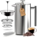 Cafetière à piston KICHLY 350ml acier inoxydable triple filtrage - vue 1