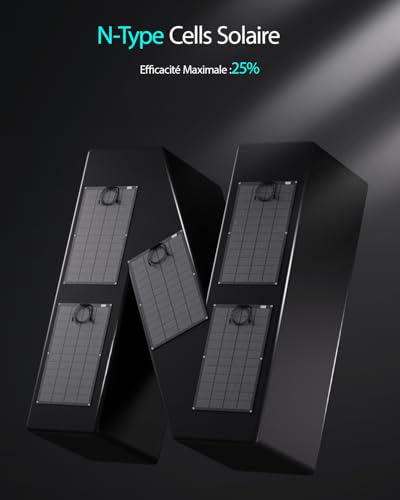 Cellules solaires Type-N efficacité maximale 25% panneaux flexibles ECO-WORTHY