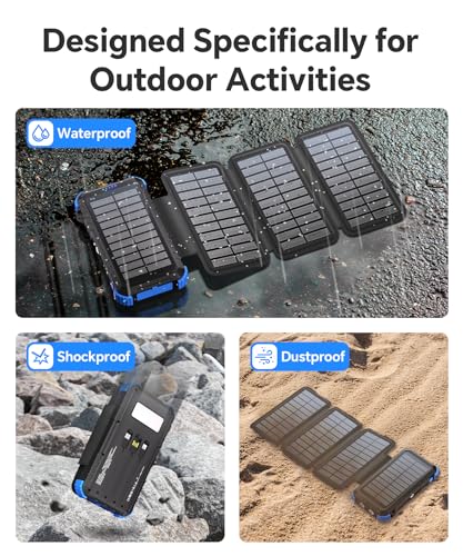 Chargeur solaire résistant waterproof shockproof dustproof certifié pour activités extérieures extrêmes