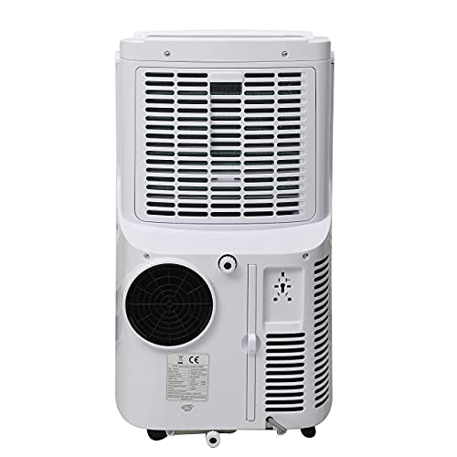 Vue arrière climatiseur Airton avec sortie évacuation air chaud grilles ventilation et étiquette CE