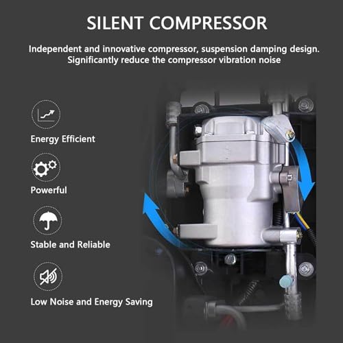 Compresseur silencieux avec système anti-vibration pour climatiseur de camping-car