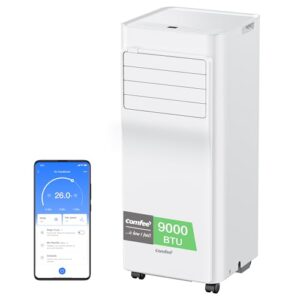 Climatiseur mobile Comfee 9000 BTU blanc avec application smartphone contrôle connecté