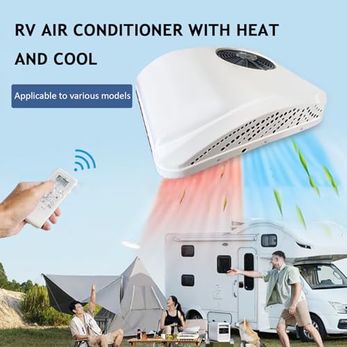 Climatiseur RV avec fonction chauffage et refroidissement, télécommande sans fil, installation camping-car et tente