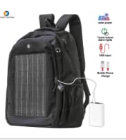 Trois modèles de sacs solaires en noir, gris et rose avec caractéristiques
