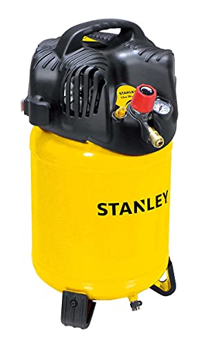 Compresseur vertical Stanley D200 24 litres jaune et noir sans huile avec manomètres