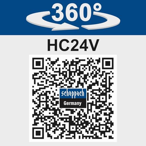 QR code 360 degrés modèle HC24V Scheppach fabrication allemande