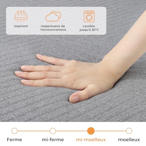 Test fermeté matelas Vesgantti mi-moelleux respirant lavable 30 degrés certification environnement