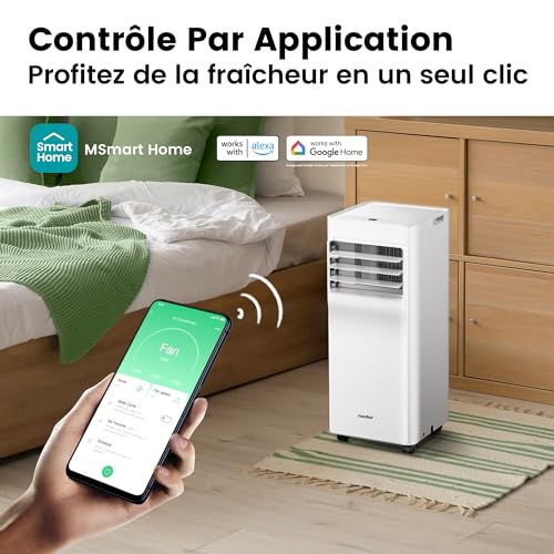 Contrôle par smartphone du climatiseur Comfee compatible MSmart Home Alexa Google Home