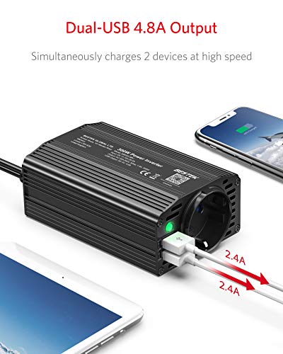 Convertisseur BESTEK avec 2 ports USB 2.4A chargement simultané smartphone tablette