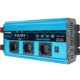 Convertisseur pur sinus Yinleader 3000W bleu avec écran LCD et 3 prises européennes