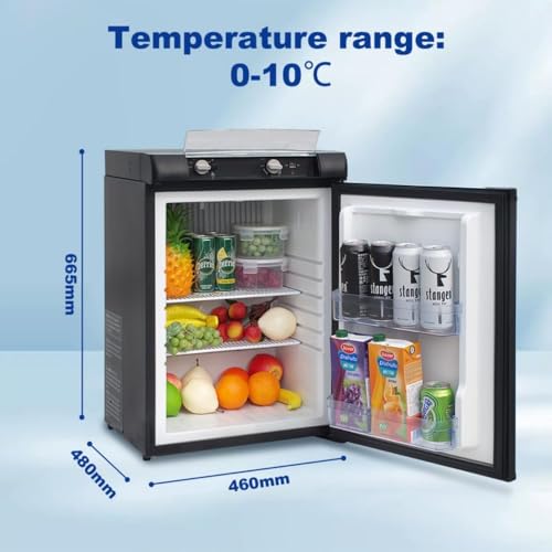 Dimensions 66x46x48cm et plage température 0-10°C du frigo SMETA 60L