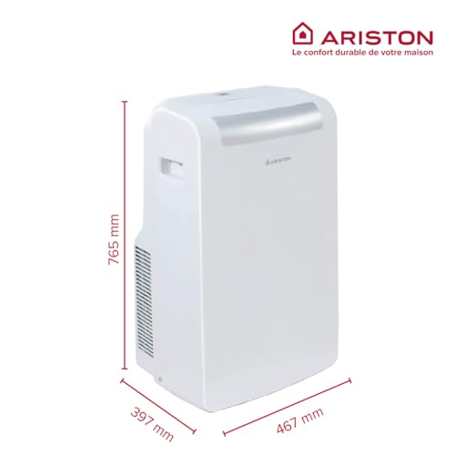 Dimensions compactes climatiseur Ariston 76,5cm hauteur 39,7cm largeur 46,7cm profondeur