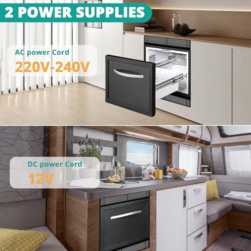 Frigo camping-car SMETA double alimentation AC 220V-240V et DC 12V