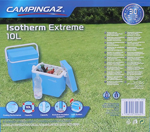 Fiche produit Campingaz Isotherm Extreme 10L avec caractéristiques techniques et garantie 30 ans