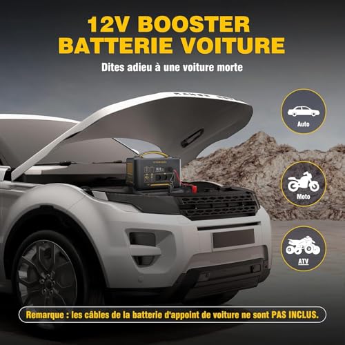 Station VTOMAN Jump 2200 fonction démarrage batterie voiture moto VTT booster 12V