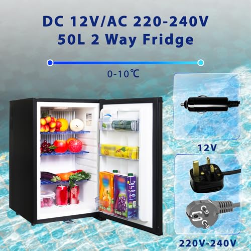 Intérieur frigo 50L avec aliments double alimentation 12V DC et 220-240V AC