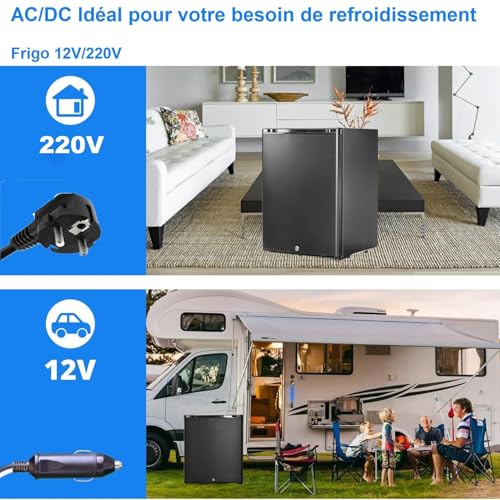 Utilisation double du frigo Techomey 220V maison et 12V camping-car avec connecteurs visibles