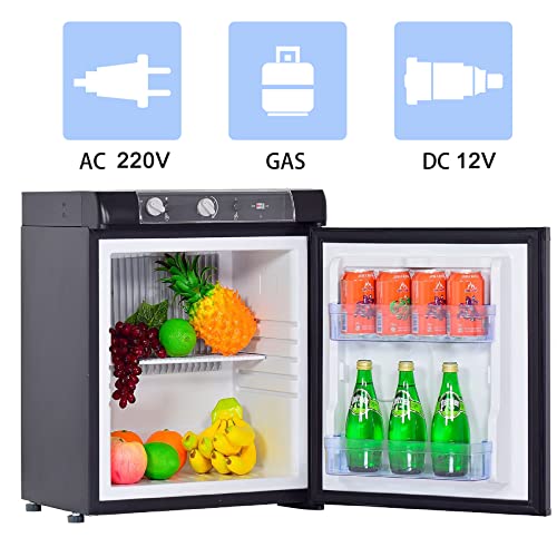 Icônes des 3 modes alimentation frigo camping AC 220V gaz DC 12V