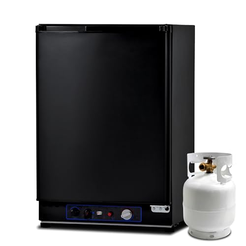 Réfrigérateur trimixte Smad 60L noir avec bouteille de gaz pour camping-car