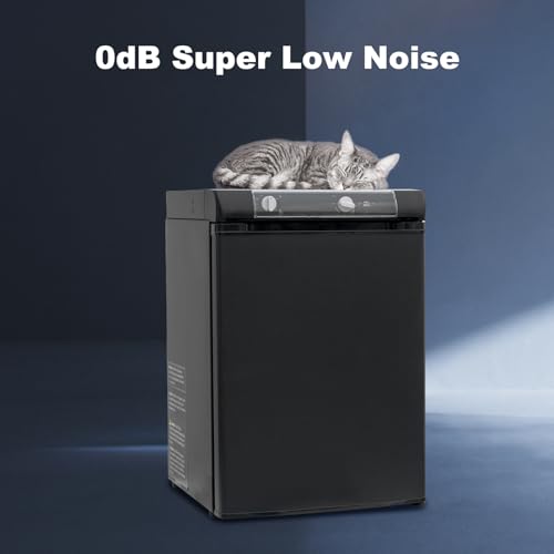 Réfrigérateur SMETA ultra silencieux 0dB avec chat dormant dessus