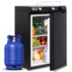 Réfrigérateur trimixte SMETA 60L noir avec bouteille de gaz bleue pour camping-car