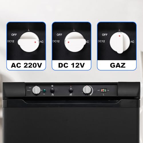 Panneau de commande du frigo avec sélecteurs AC 220V, DC 12V et GAZ