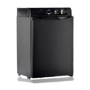 Réfrigérateur trimixte Techomey 60 litres noir avec panneau de contrôle supérieur pour camping-car