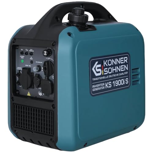Générateur inverter Könner Söhnen KS 1900i S turquoise compact avec panneau de commande