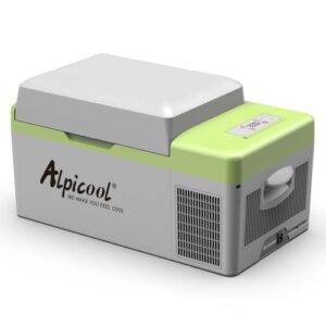 Glacière électrique à compression Alpicool Y20T 20 litres grise et verte avec écran digital